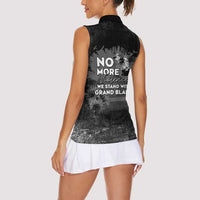 Pray For Michigan Women Sleeveless Polo Shirt No More Violence - Wonder Print Shop