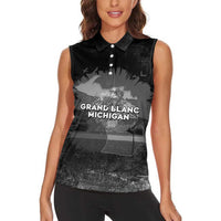 Pray For Michigan Women Sleeveless Polo Shirt No More Violence - Wonder Print Shop