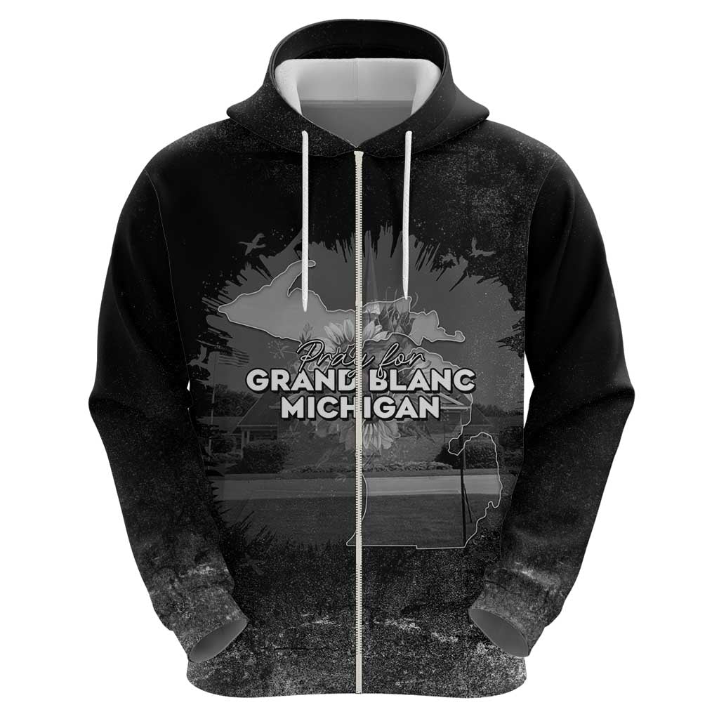 Pray For Michigan Zip Hoodie No More Violence - Wonder Print Shop