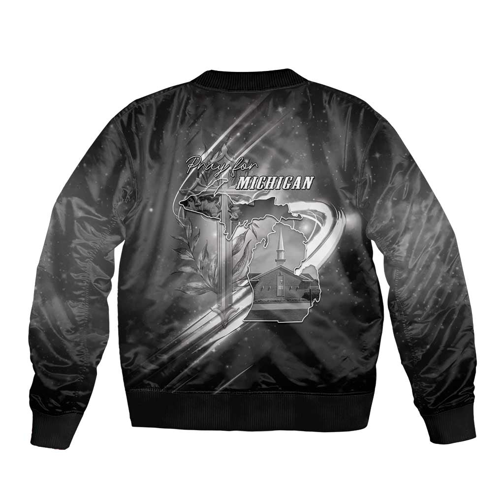 Pray For Grand Blanc Bomber Jacket Pray For Liberty - Wonder Print Shop