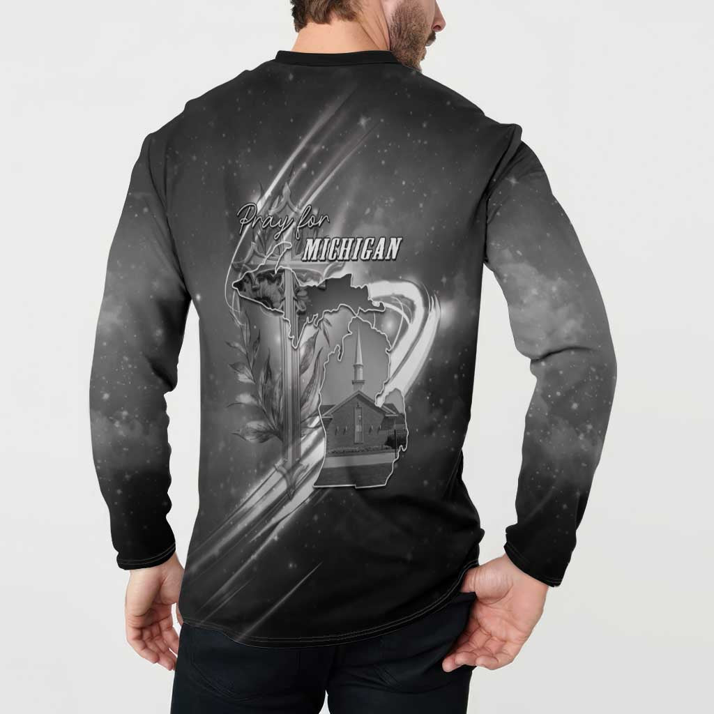 Pray For Grand Blanc Button Sweatshirt Pray For Liberty - Wonder Print Shop