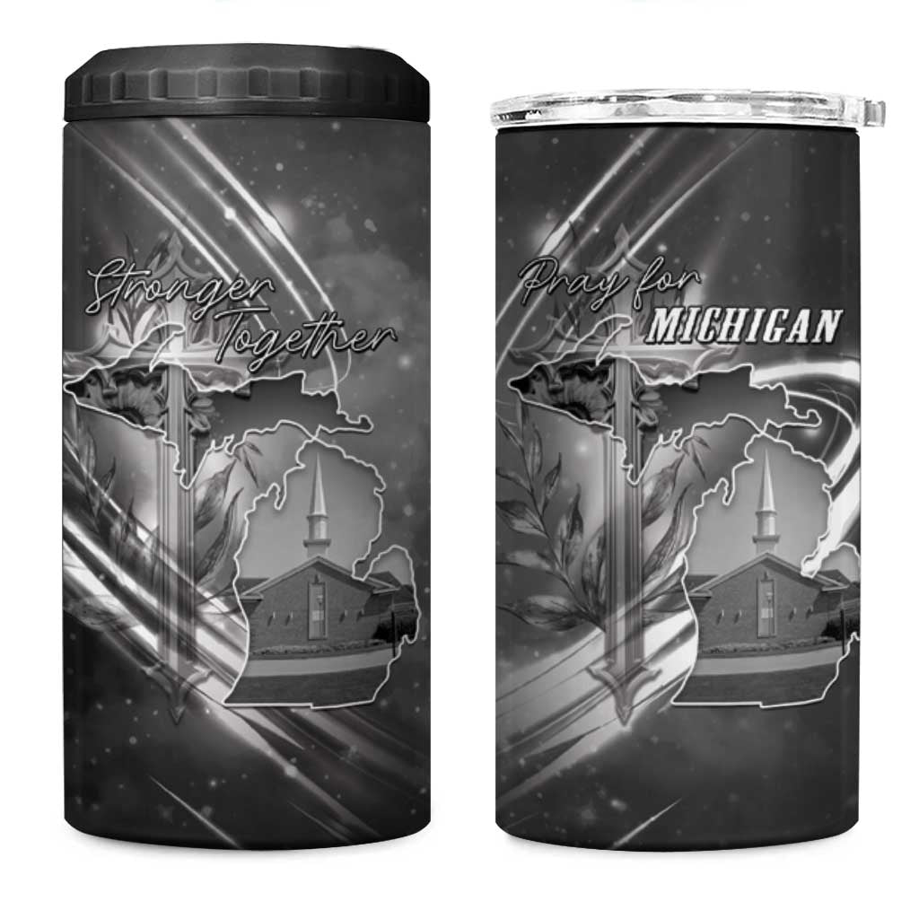 Pray For Grand Blanc 4 in 1 Can Cooler Tumbler Pray For Liberty - Wonder Print Shop