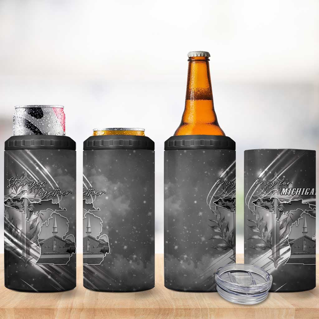 Pray For Grand Blanc 4 in 1 Can Cooler Tumbler Pray For Liberty - Wonder Print Shop