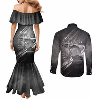 Pray For Grand Blanc Couples Matching Mermaid Dress and Long Sleeve Button Shirt Pray For Liberty - Wonder Print Shop