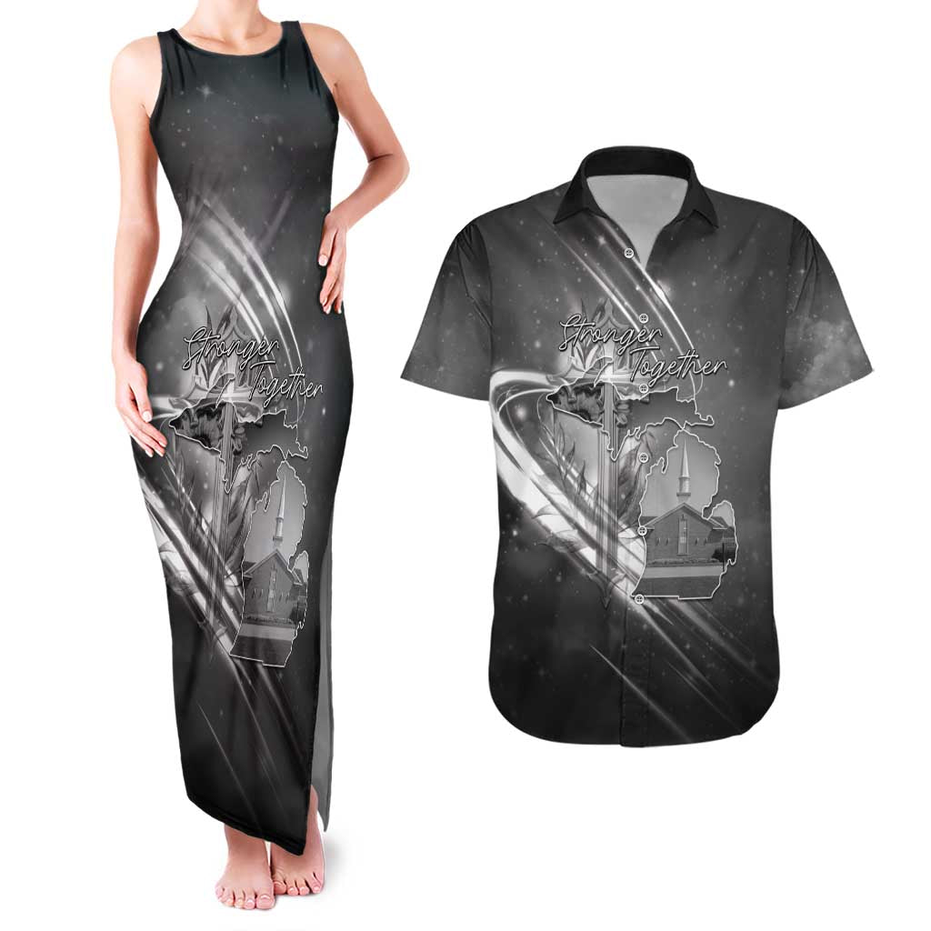 Pray For Grand Blanc Couples Matching Tank Maxi Dress and Hawaiian Shirt Pray For Liberty - Wonder Print Shop