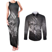 Pray For Grand Blanc Couples Matching Tank Maxi Dress and Long Sleeve Button Shirt Pray For Liberty - Wonder Print Shop