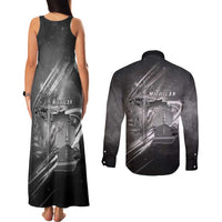 Pray For Grand Blanc Couples Matching Tank Maxi Dress and Long Sleeve Button Shirt Pray For Liberty - Wonder Print Shop