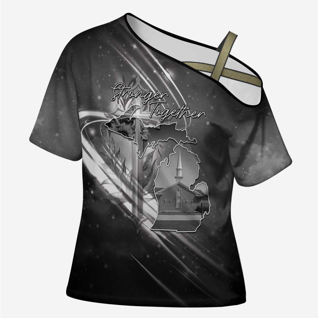 Pray For Grand Blanc Cross Shoulder Shirt Pray For Liberty - Wonder Print Shop