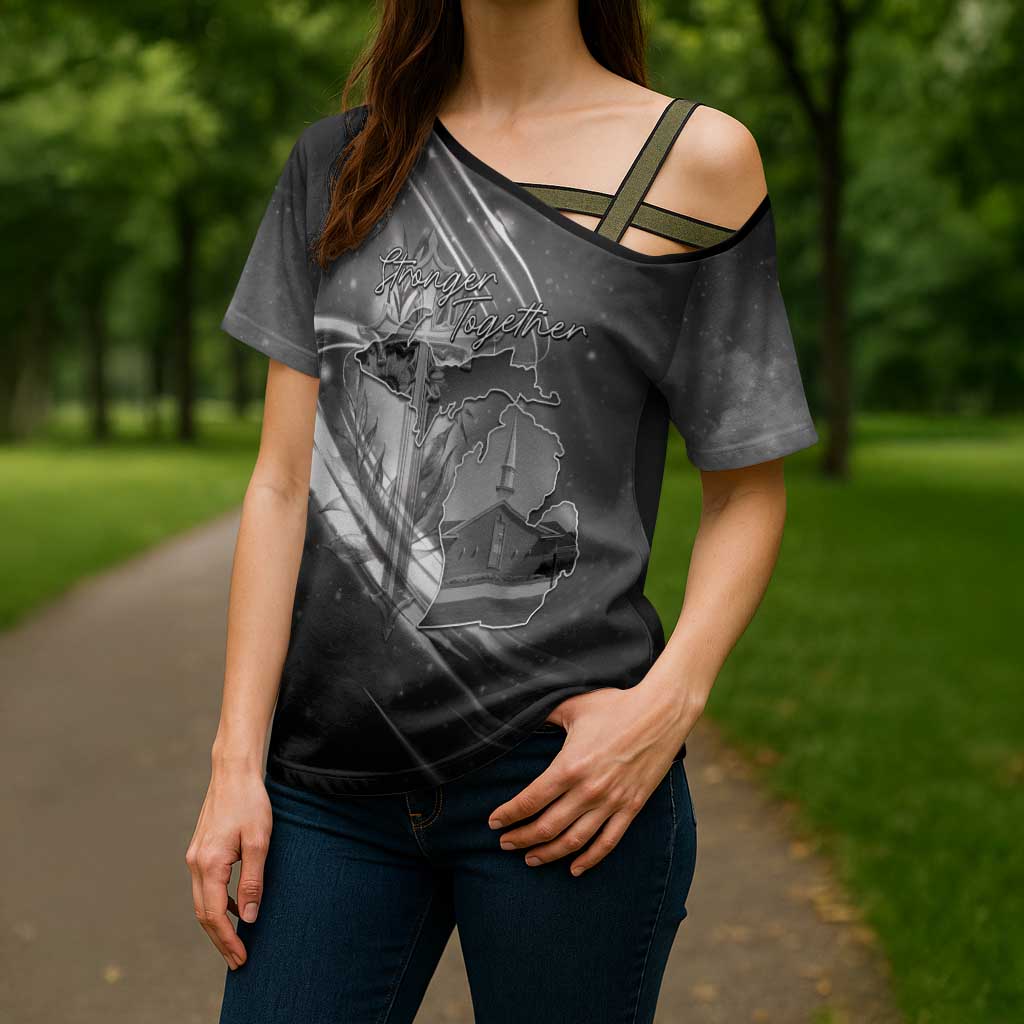 Pray For Grand Blanc Cross Shoulder Shirt Pray For Liberty - Wonder Print Shop