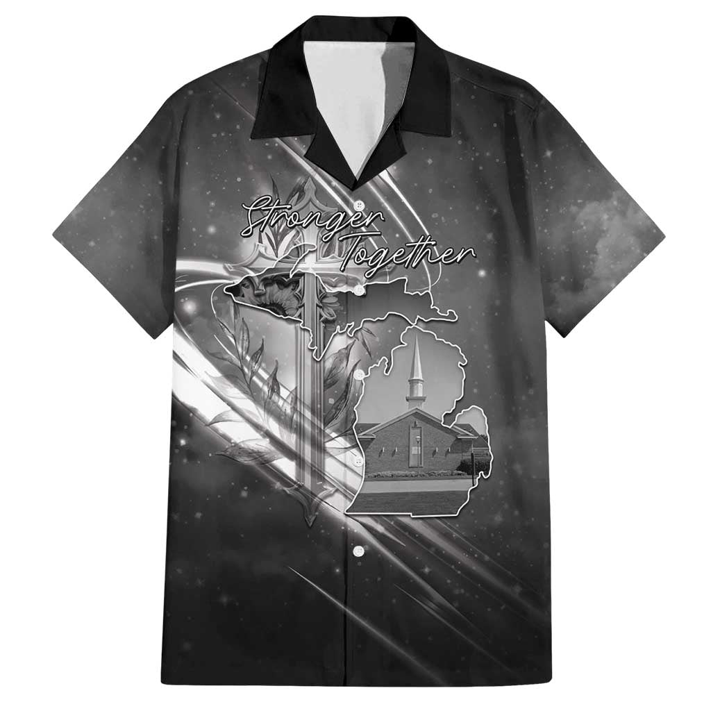 Pray For Grand Blanc Family Matching Off Shoulder Short Dress and Hawaiian Shirt Pray For Liberty - Wonder Print Shop