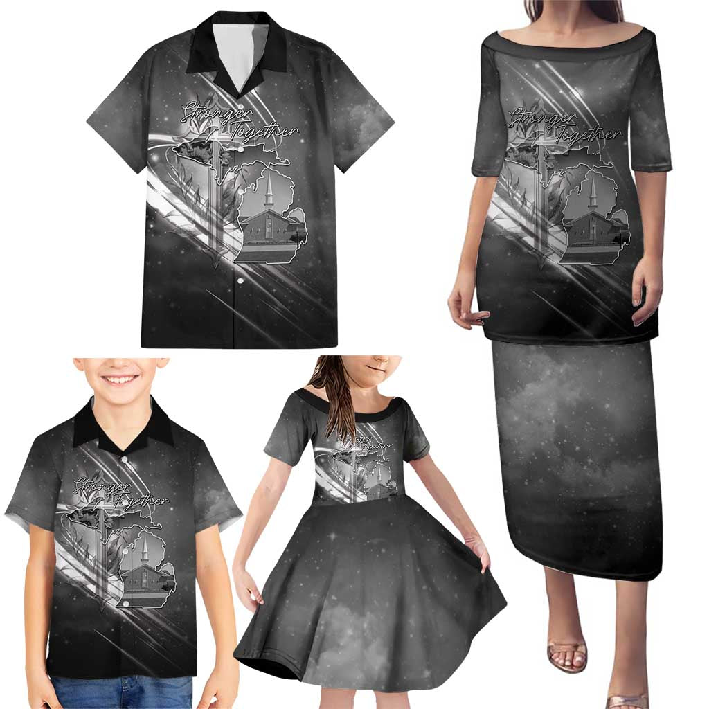 Pray For Grand Blanc Family Matching Puletasi and Hawaiian Shirt Pray For Liberty - Wonder Print Shop