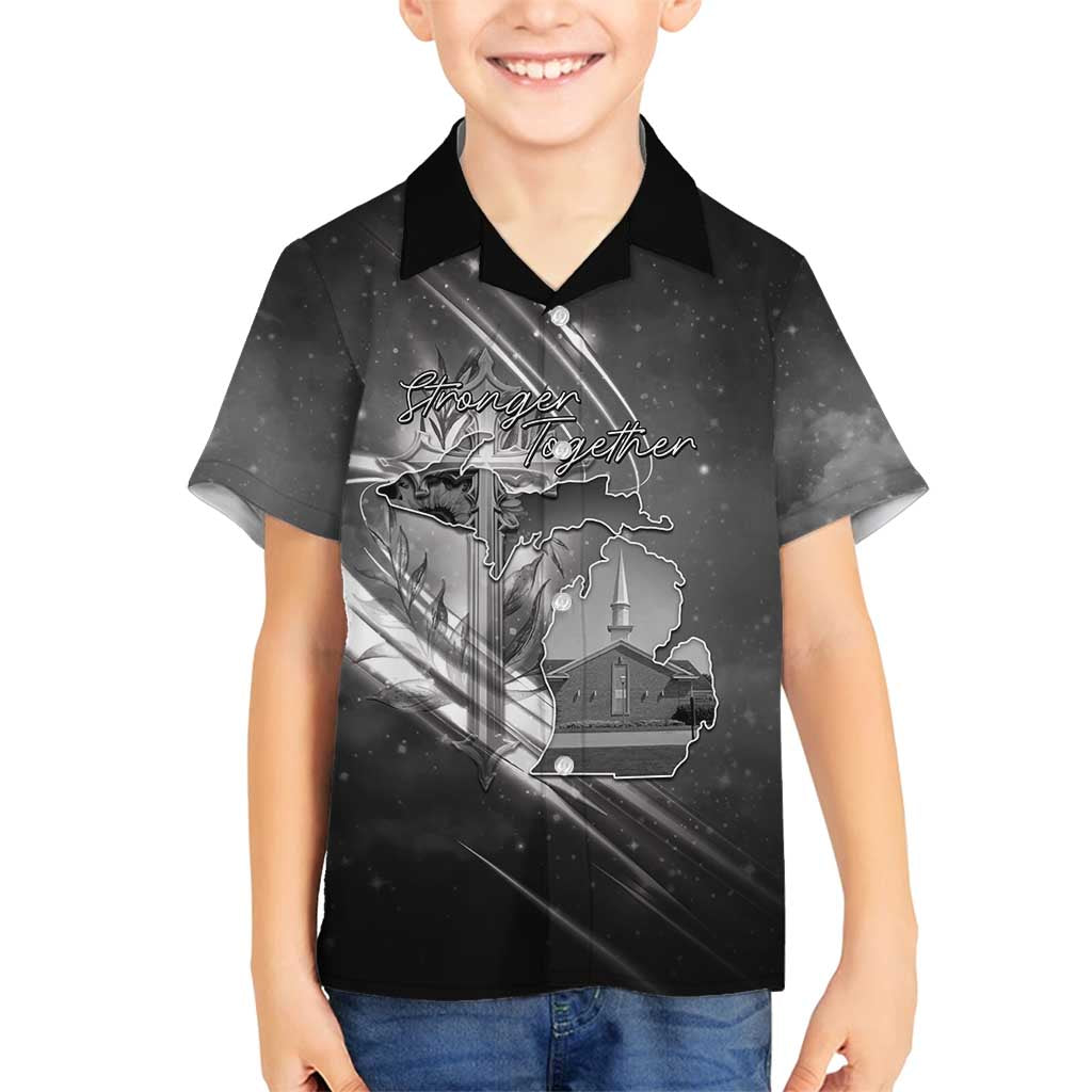 Pray For Grand Blanc Family Matching Puletasi and Hawaiian Shirt Pray For Liberty - Wonder Print Shop