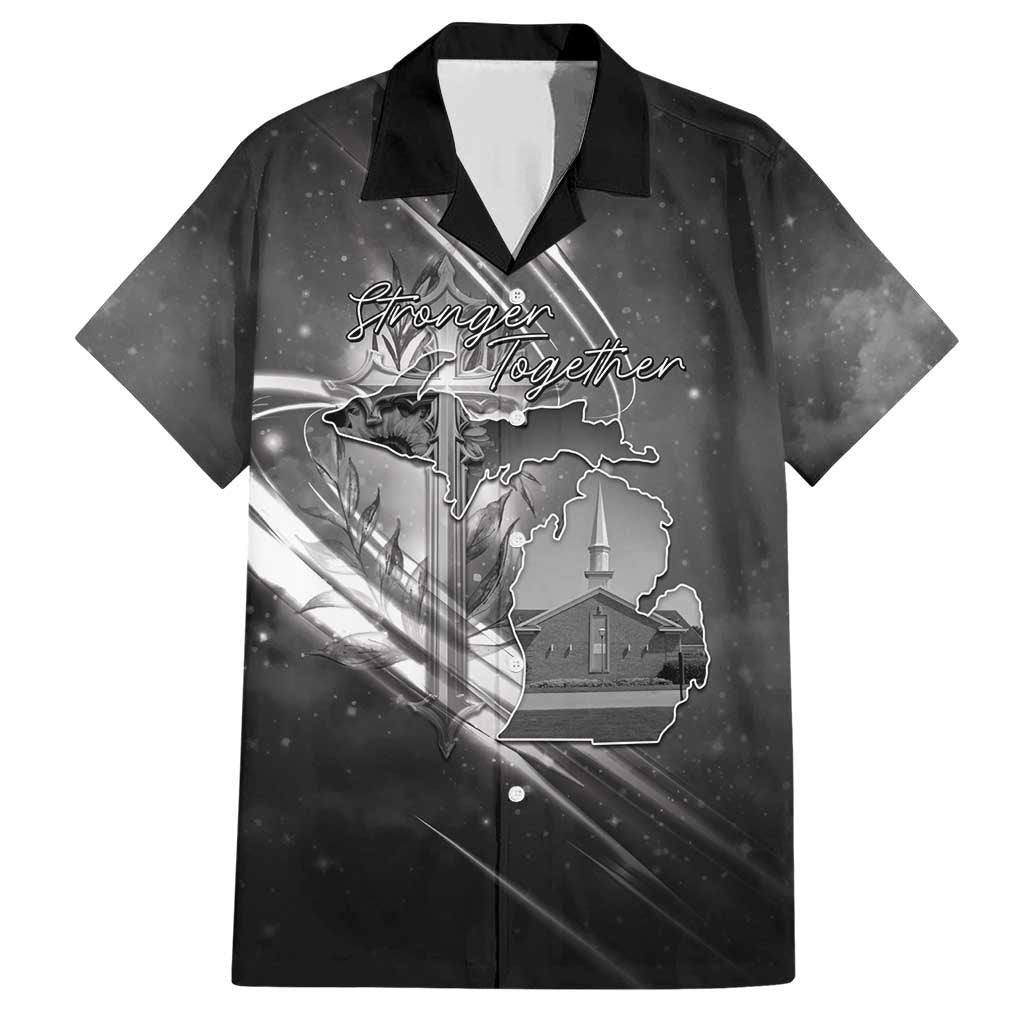 Pray For Grand Blanc Family Matching Short Sleeve Bodycon Dress and Hawaiian Shirt Pray For Liberty - Wonder Print Shop
