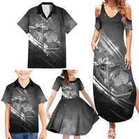 Pray For Grand Blanc Family Matching Summer Maxi Dress and Hawaiian Shirt Pray For Liberty - Wonder Print Shop