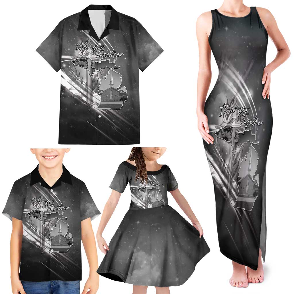 Pray For Grand Blanc Family Matching Tank Maxi Dress and Hawaiian Shirt Pray For Liberty - Wonder Print Shop