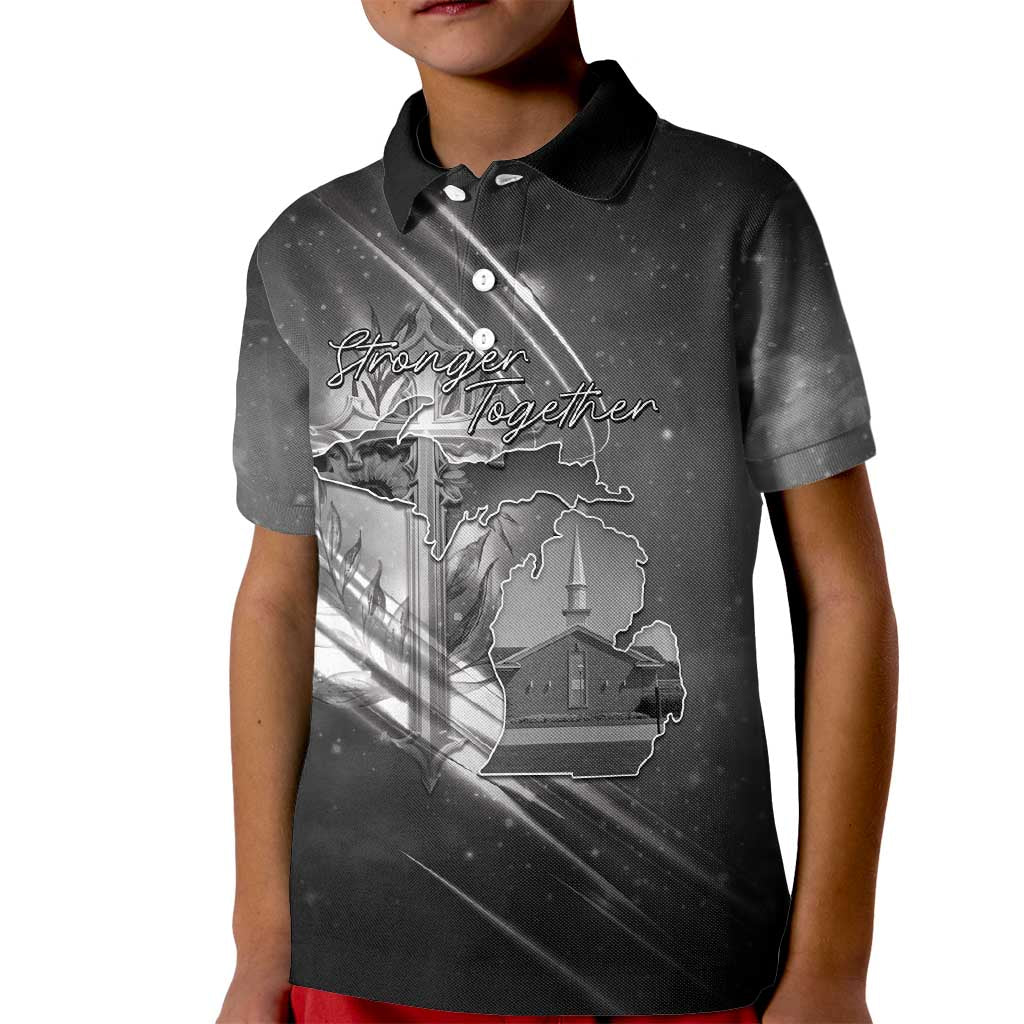 Pray For Grand Blanc Kid Polo Shirt Pray For Liberty - Wonder Print Shop