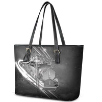 Pray For Grand Blanc Leather Tote Bag Pray For Liberty - Wonder Print Shop
