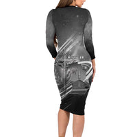 Pray For Grand Blanc Long Sleeve Bodycon Dress Pray For Liberty - Wonder Print Shop