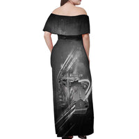 Pray For Grand Blanc Off Shoulder Maxi Dress Pray For Liberty - Wonder Print Shop