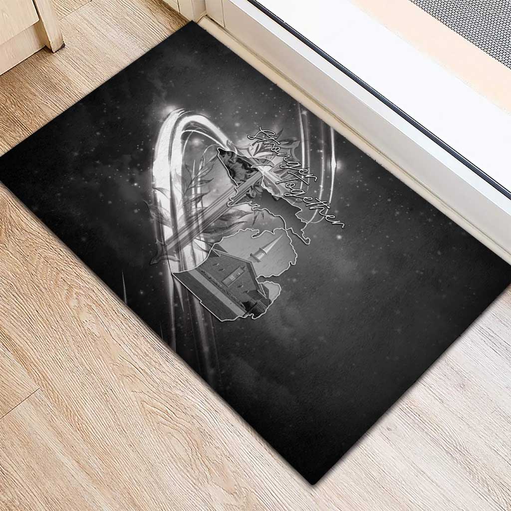 Pray For Grand Blanc Rubber Doormat Pray For Liberty - Wonder Print Shop