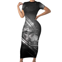 Pray For Grand Blanc Short Sleeve Bodycon Dress Pray For Liberty - Wonder Print Shop