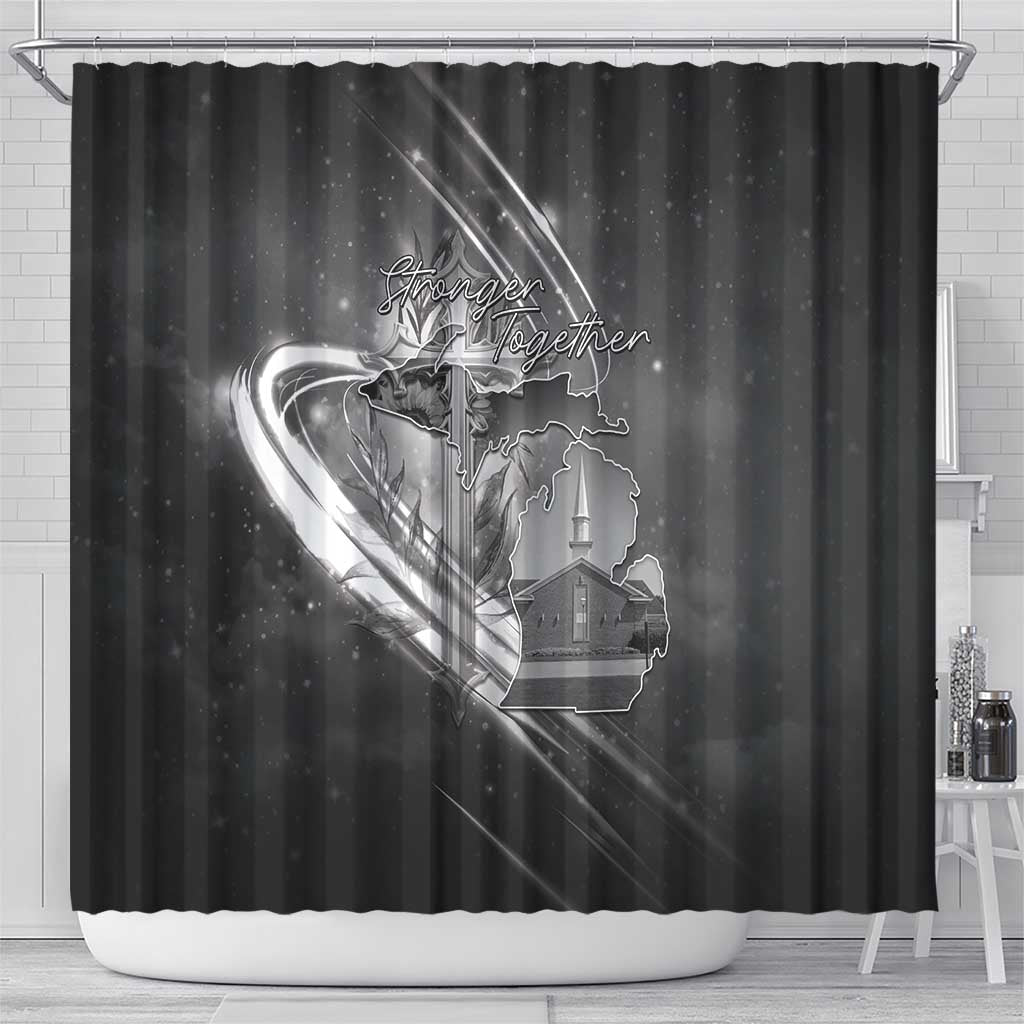 Pray For Grand Blanc Shower Curtain Pray For Liberty - Wonder Print Shop