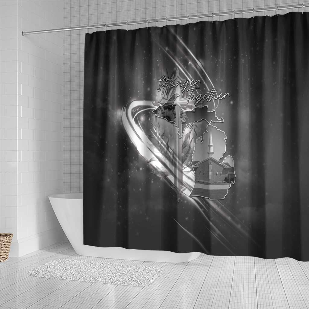 Pray For Grand Blanc Shower Curtain Pray For Liberty - Wonder Print Shop