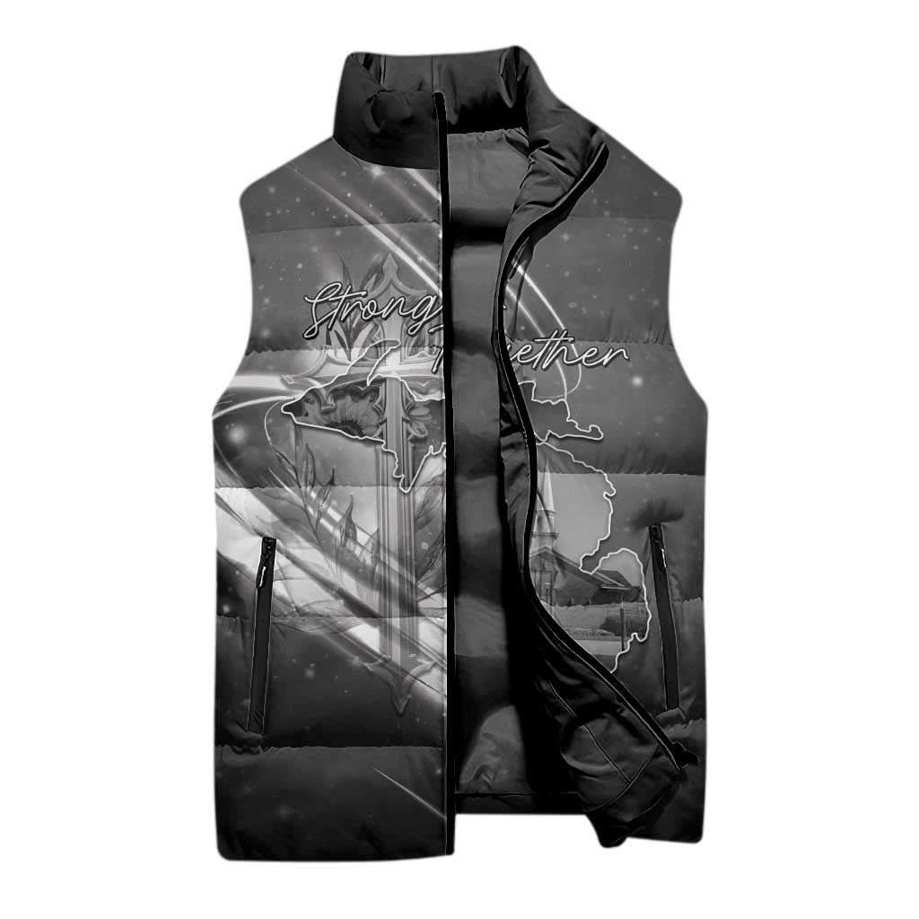 Pray For Grand Blanc Sleeveless Puffer Jacket Pray For Liberty - Wonder Print Shop