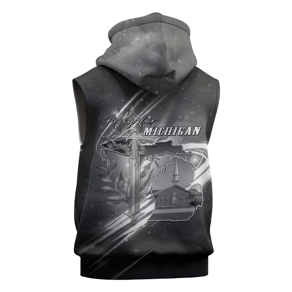 Pray For Grand Blanc Sleeveless Zip Hoodie Pray For Liberty - Wonder Print Shop
