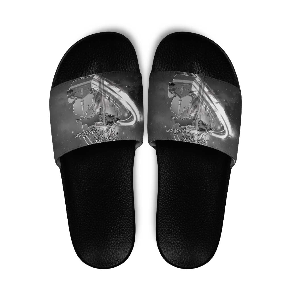 Pray For Grand Blanc Slide Sandals Pray For Liberty - Wonder Print Shop