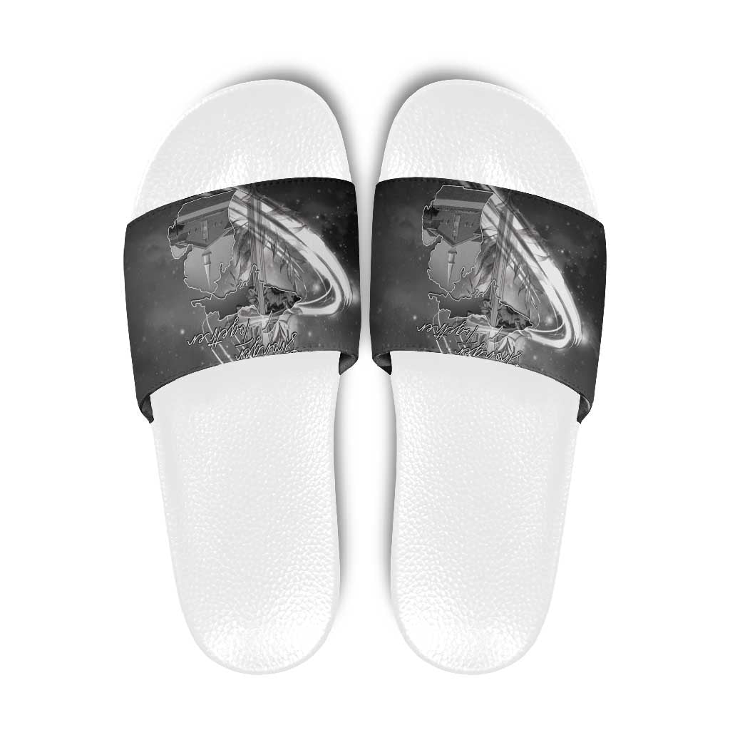 Pray For Grand Blanc Slide Sandals Pray For Liberty - Wonder Print Shop