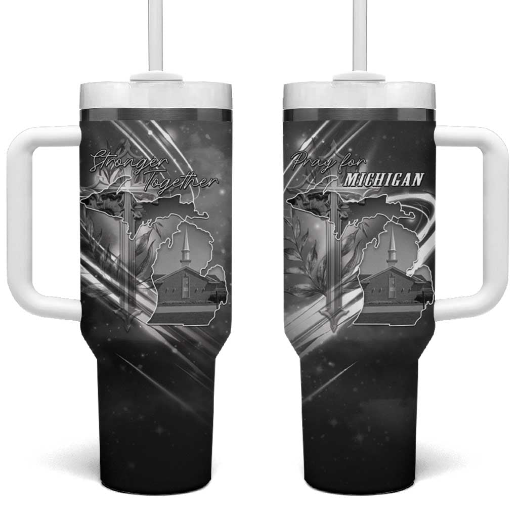 Pray For Grand Blanc Tumbler With Handle Pray For Liberty - Wonder Print Shop