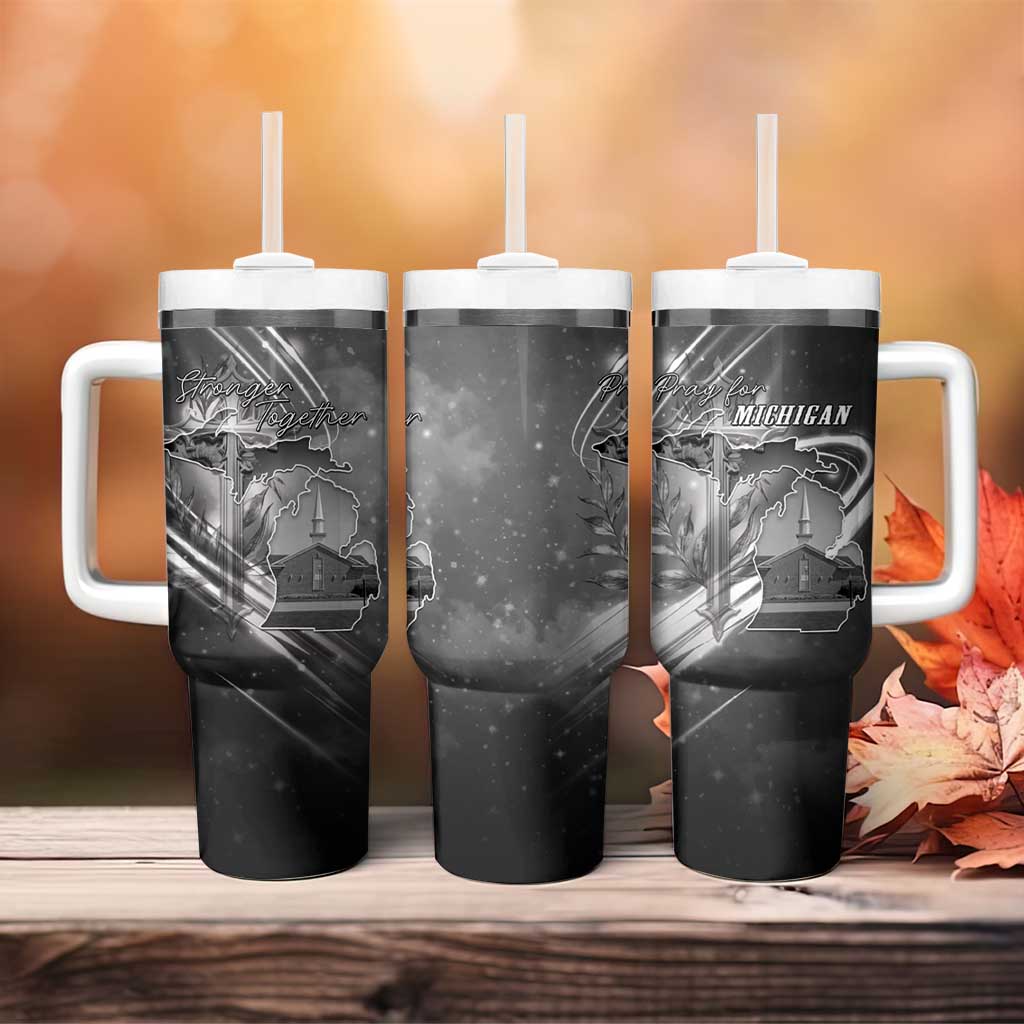 Pray For Grand Blanc Tumbler With Handle Pray For Liberty - Wonder Print Shop