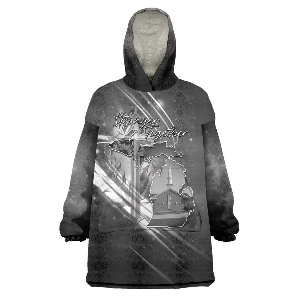 Pray For Grand Blanc Wearable Blanket Hoodie Pray For Liberty - Wonder Print Shop