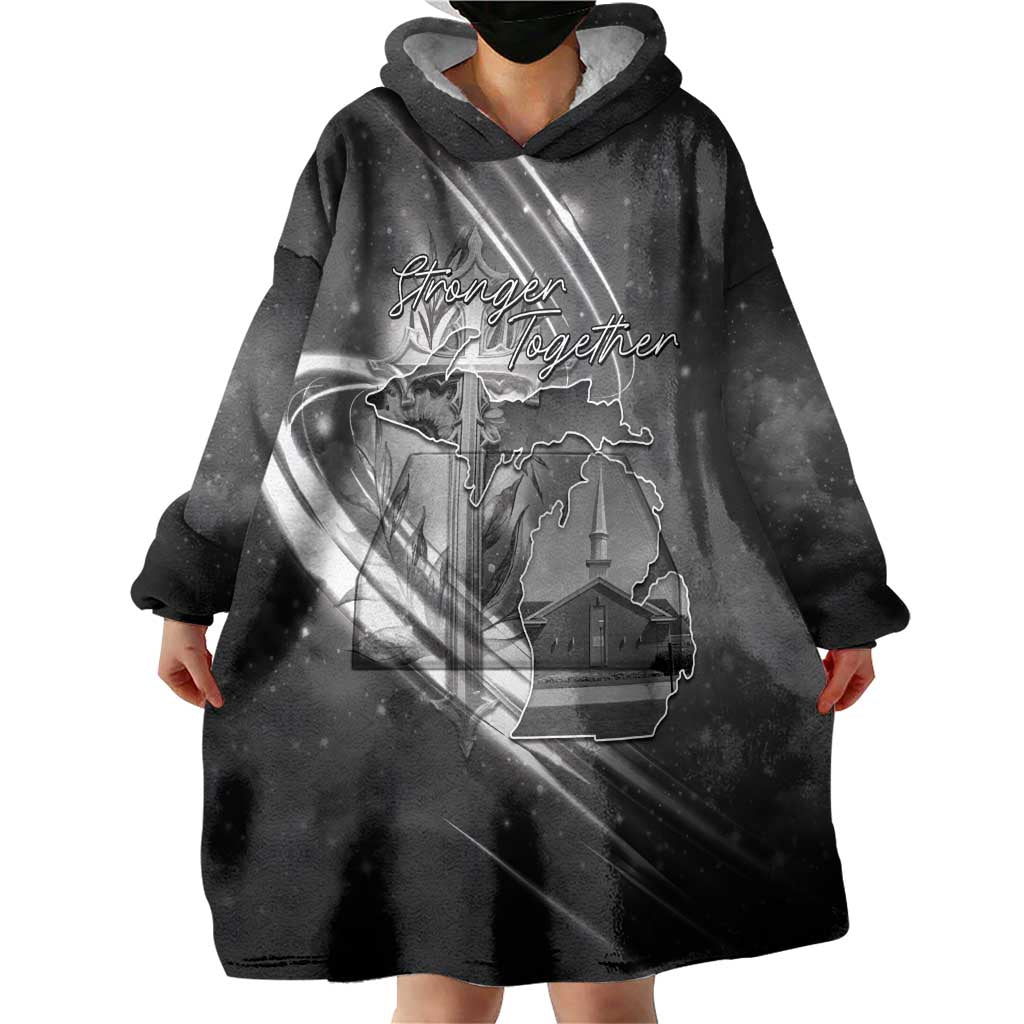 Pray For Grand Blanc Wearable Blanket Hoodie Pray For Liberty - Wonder Print Shop