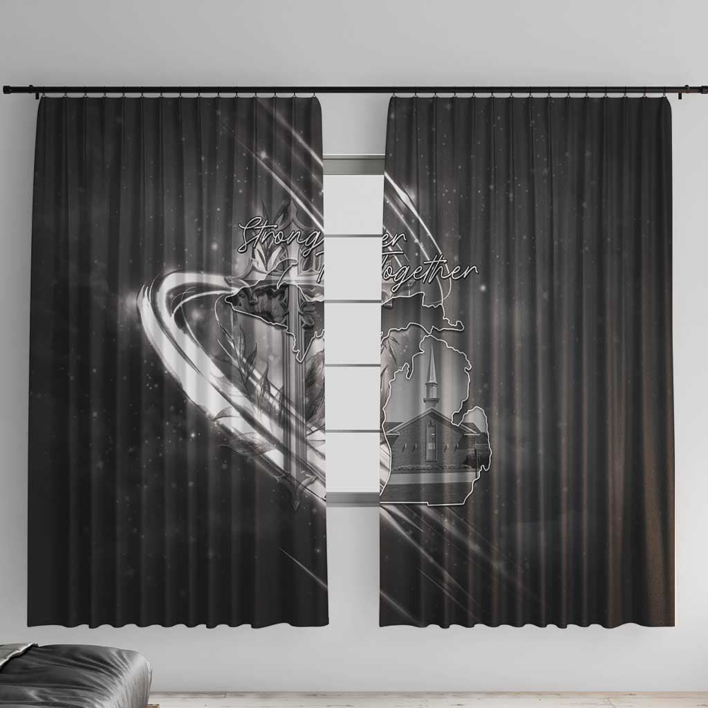 Pray For Grand Blanc Window Curtain Pray For Liberty - Wonder Print Shop