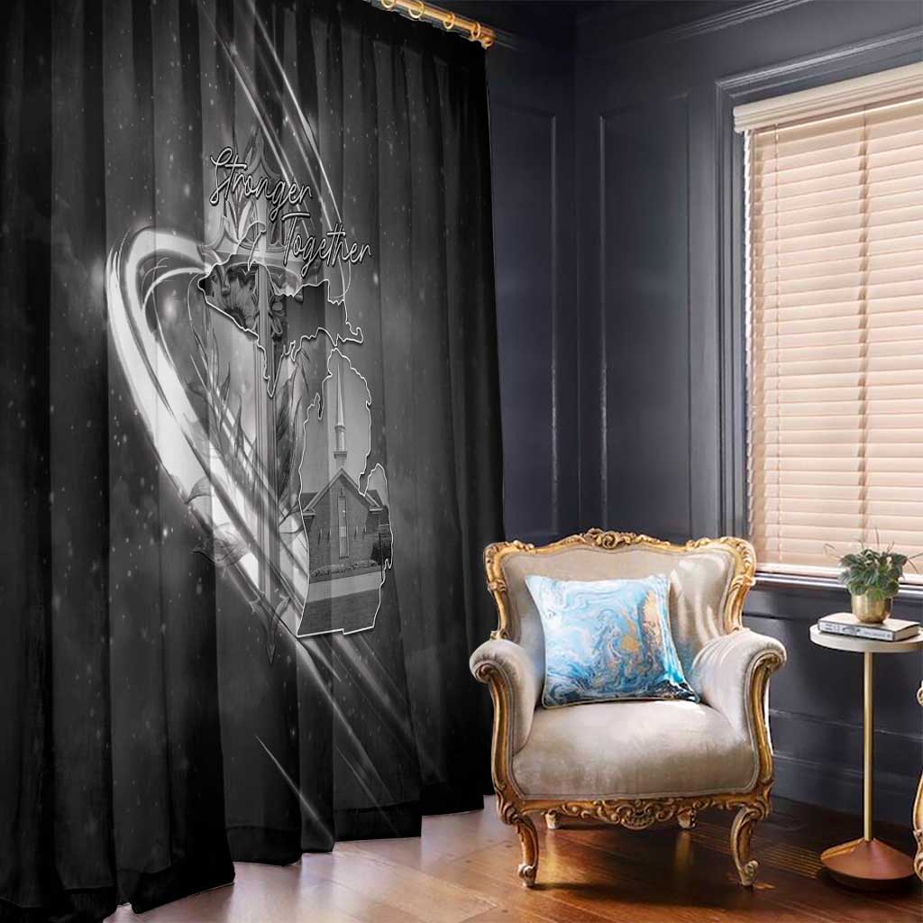 Pray For Grand Blanc Window Curtain Pray For Liberty - Wonder Print Shop