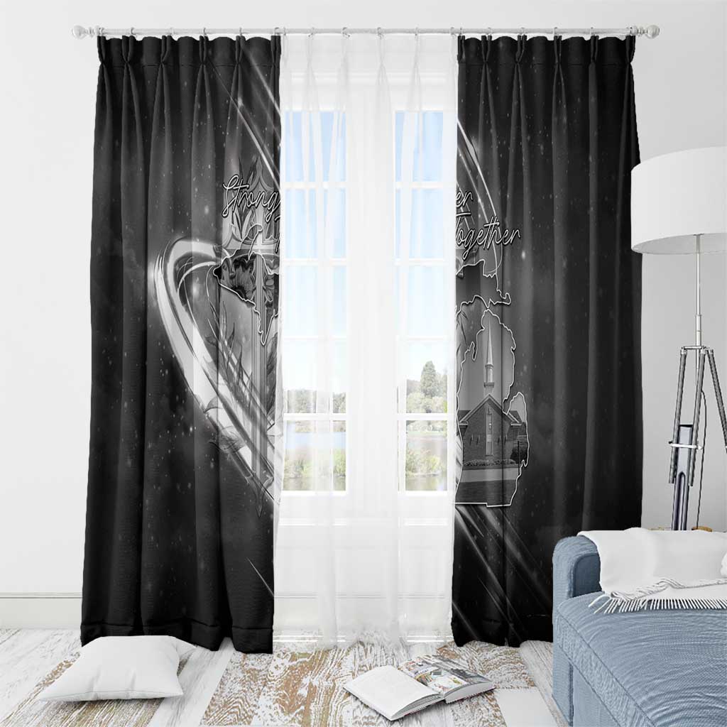 Pray For Grand Blanc Window Curtain Pray For Liberty - Wonder Print Shop