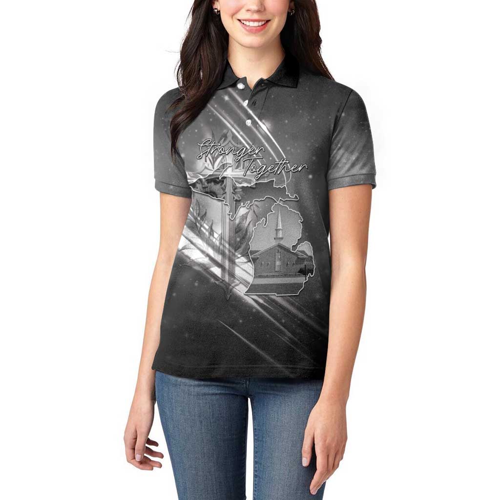 Pray For Grand Blanc Women Polo Shirt Pray For Liberty - Wonder Print Shop