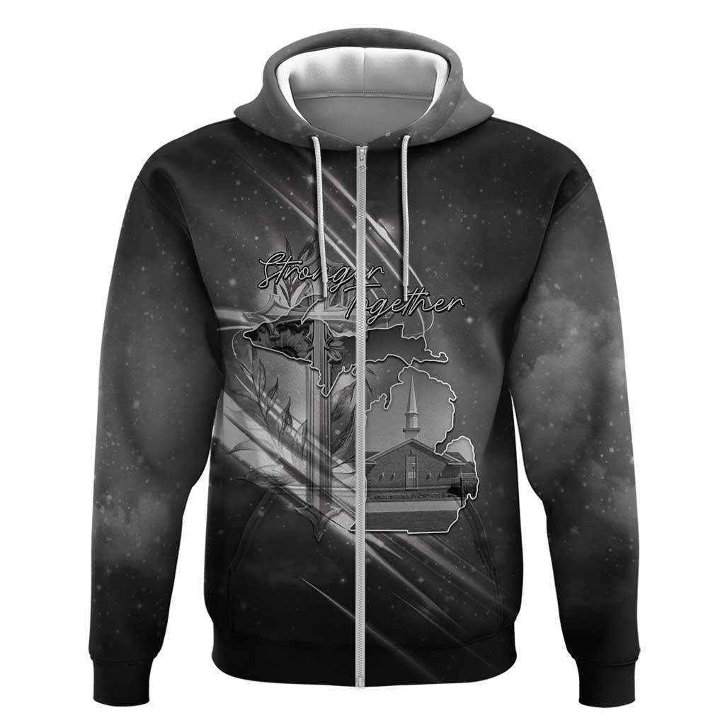 Pray For Grand Blanc Zip Hoodie Pray For Liberty - Wonder Print Shop