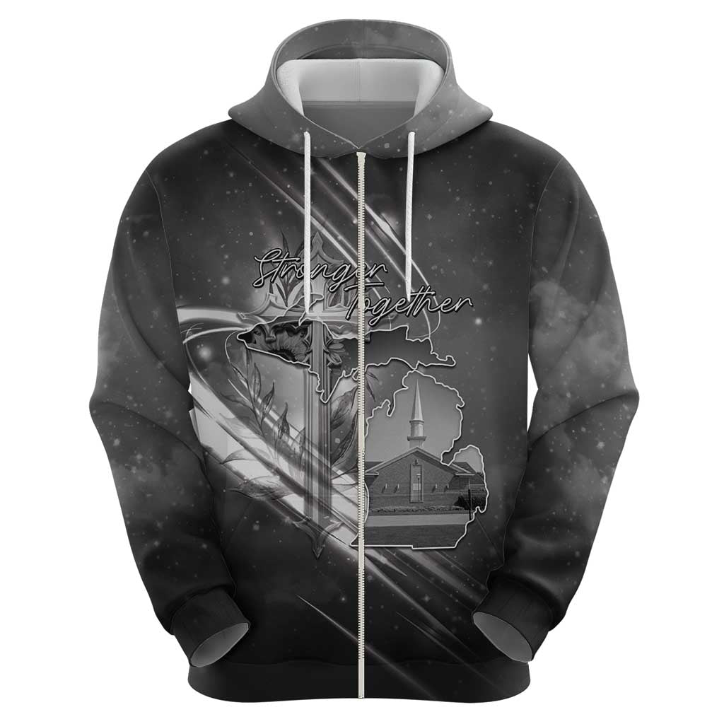 Pray For Grand Blanc Zip Hoodie Pray For Liberty - Wonder Print Shop