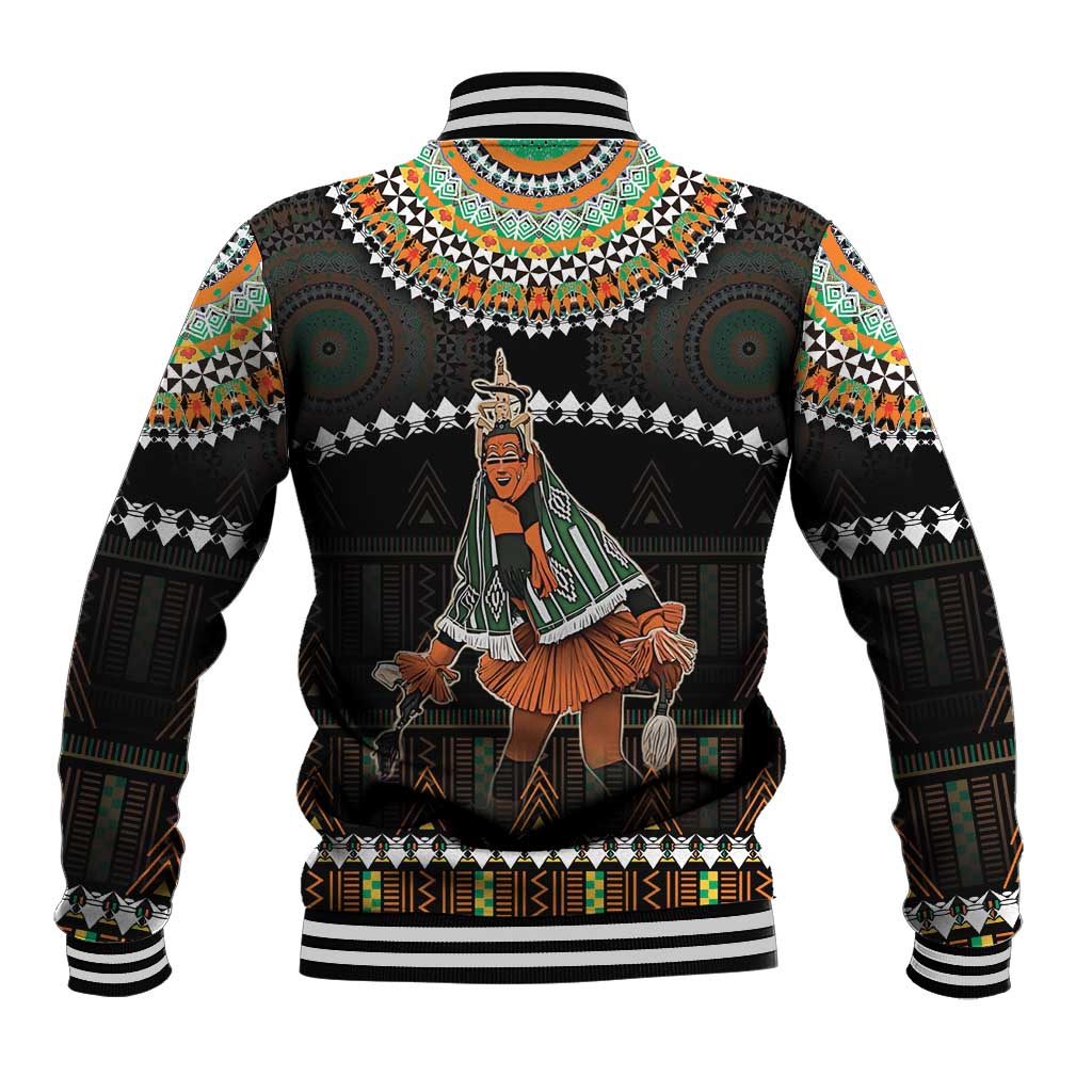 Ivory Coast Festival Of Masks Baseball Jacket Traditional Zaouli Dance LT05 - Wonder Print Shop