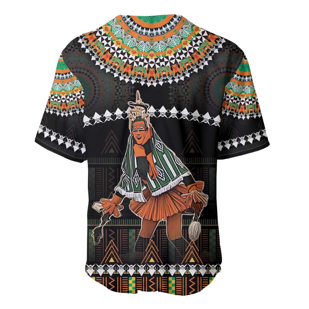 Ivory Coast Festival Of Masks Baseball Jersey Traditional Zaouli Dance LT05 - Wonder Print Shop