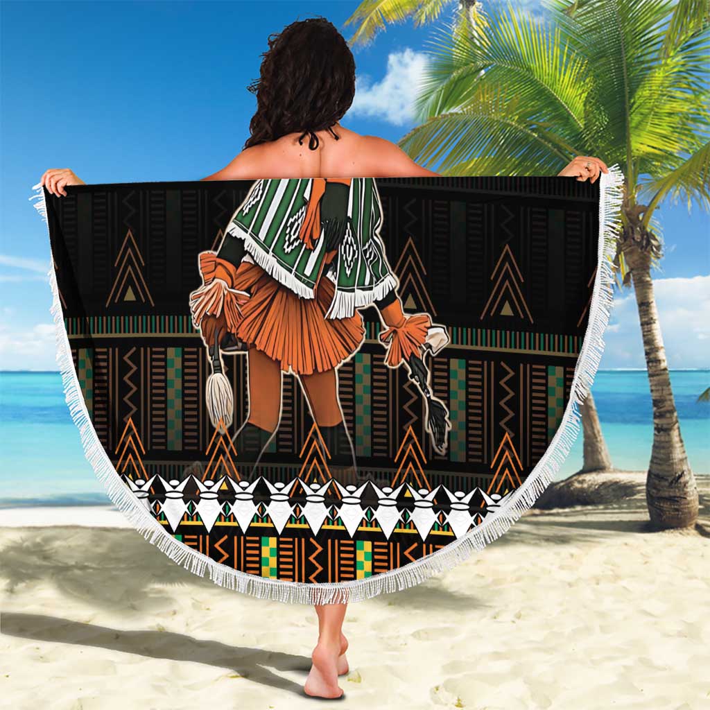 Ivory Coast Festival Of Masks Beach Blanket Traditional Zaouli Dance LT05 - Wonder Print Shop