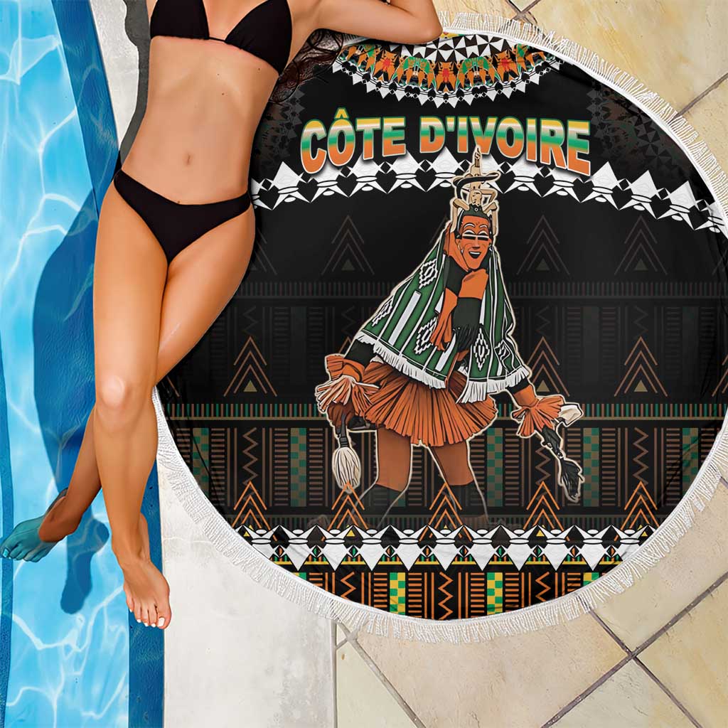 Ivory Coast Festival Of Masks Beach Blanket Traditional Zaouli Dance LT05 - Wonder Print Shop