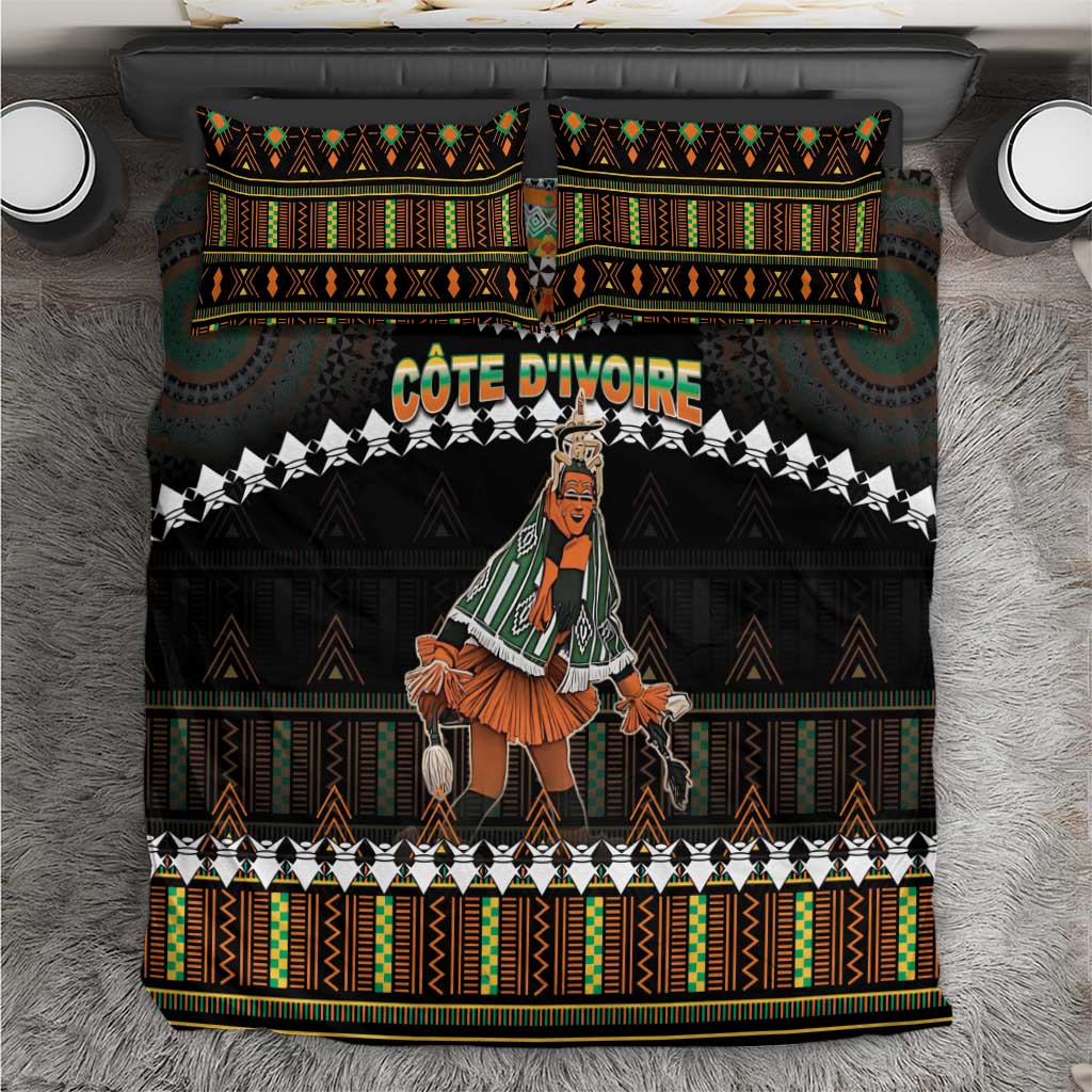 Ivory Coast Festival Of Masks Bedding Set Traditional Zaouli Dance LT05 - Wonder Print Shop