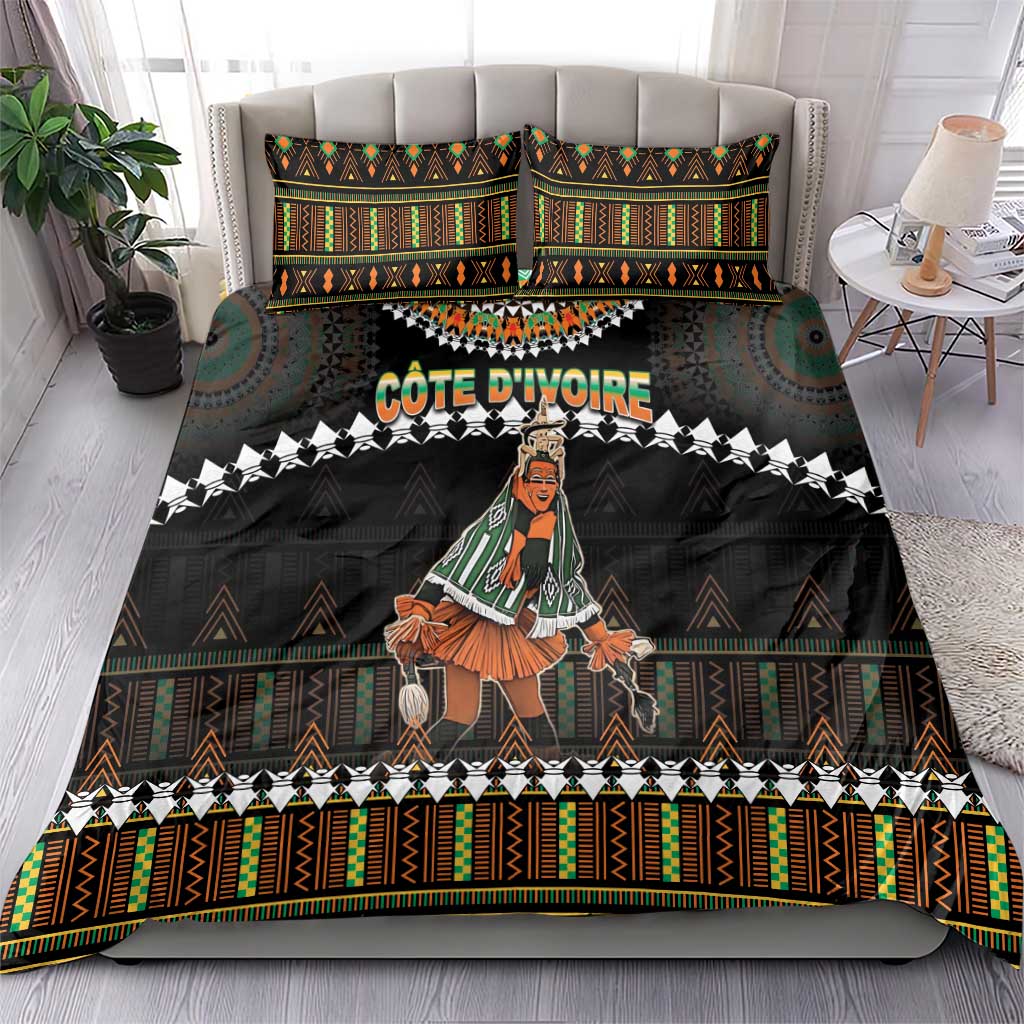 Ivory Coast Festival Of Masks Bedding Set Traditional Zaouli Dance LT05 - Wonder Print Shop