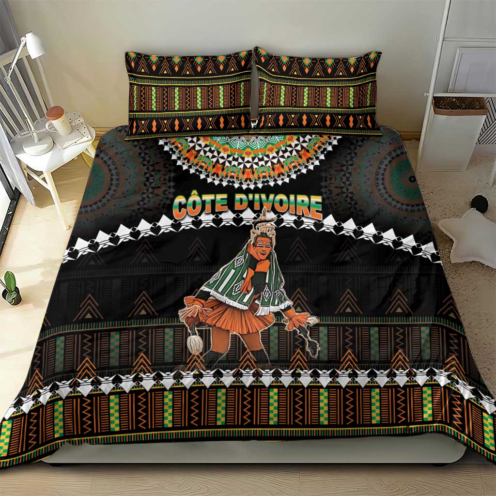 Ivory Coast Festival Of Masks Bedding Set Traditional Zaouli Dance LT05 - Wonder Print Shop