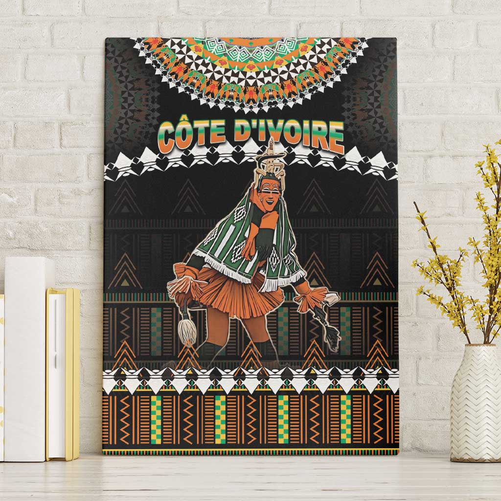Ivory Coast Festival Of Masks Canvas Wall Art Traditional Zaouli Dance LT05 - Wonder Print Shop
