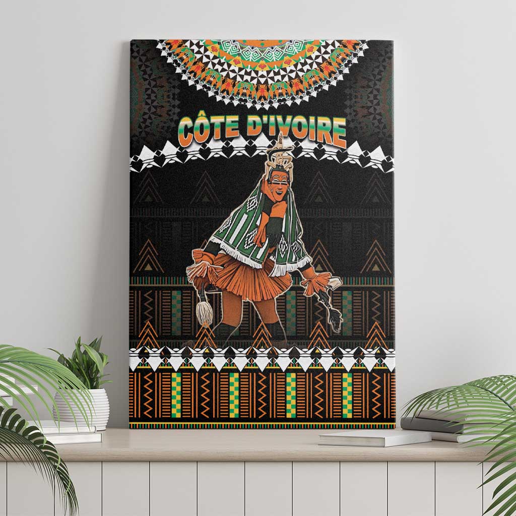 Ivory Coast Festival Of Masks Canvas Wall Art Traditional Zaouli Dance LT05 - Wonder Print Shop